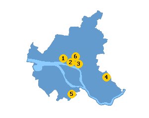 Karte mit Lage der Reinigungen in Hamburg